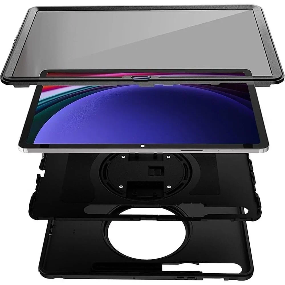 SaharaCase Protection Hand Strap Case for Samsung Galaxy Tab S9+ / S10+ - Black